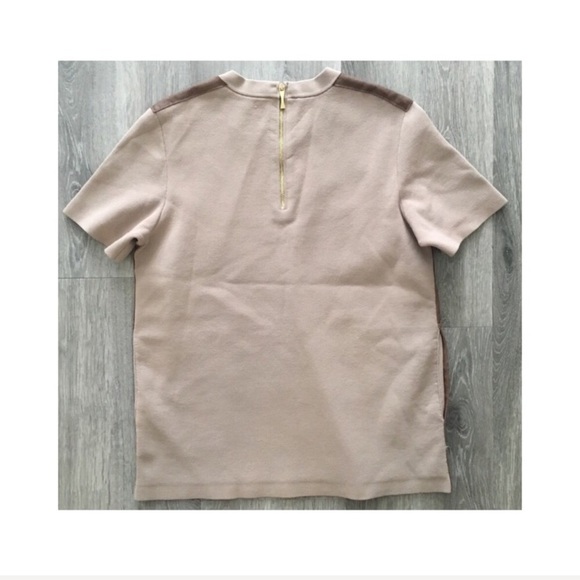 Kate Spade • Leather Panel Scuba Sweater - Picture 4 of 7